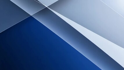 Poster - Abstract background with overlapping geometric shapes in shades of blue creating a modern design