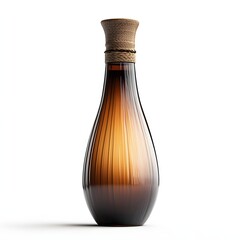 Poster - Premium Japanese Sake Bottle, Elegant Design, Crisp and Clean Label. A sleek bottle of premium Japanese sake. Isolated on white background
