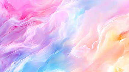 Poster - Ethereal Soft Pastel Abstract Flowing Colors for Creative Backgrounds