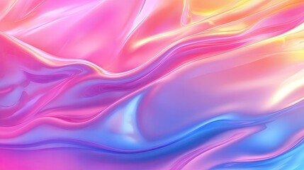 Poster - Vibrant Pink and Blue Abstract Fluid Background With Glossy Texture