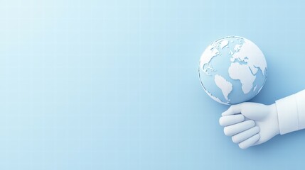 Poster - global Handshake Icon Diverse group of people shaking hands in a circle, representing global unity, collaboration, and cultural exchange.