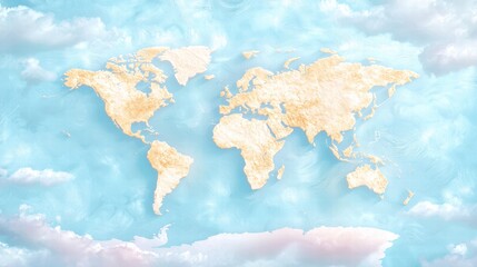 Poster - global World Map Colorful world map highlighting different countries and regions, suitable for educational materials, travel guides, and global awareness campaigns.