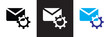 © KD Vector Studio - Email automation icon.  automating mail delivery icon. Vector illustration. isolated on white and black background. EPS 10