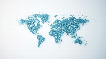 Poster - global World Map Stylized world map with icons representing different cultures and landmarks, showcasing global diversity, tourism, and cultural exchange.
