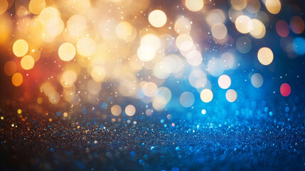 Wall Mural - vibrant abstract background with colorful bokeh lights in warm and cool tones, creating festive and 