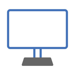 Poster - Computer Screen Symbol in Outline, Vector graphic