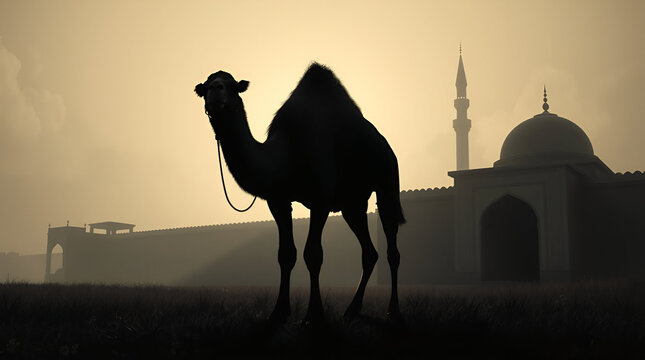 Happy Eid Al Adha, Dhu al-Hijjah, Islamic Festivals, festival of sacrifice, Major Islamic holiday celebrated worldwide, Generative Ai