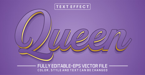 Poster - Queen font Text effect editable