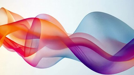 Poster - colorful abstract flow waves: an abstract, artistic rendering features flowing, multicolored ribbons