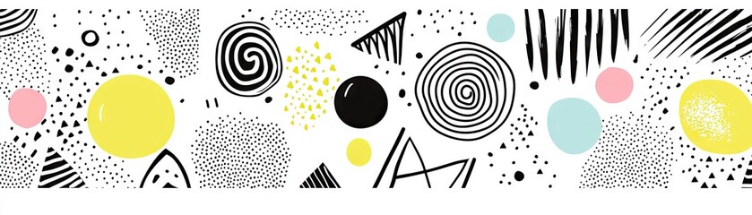 Sticker - abstract shapes, colorful design, pattern background