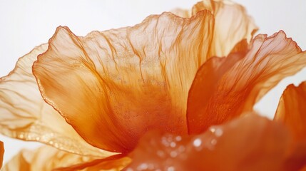 Poster - Soft, translucent orange petals catch the golden light, creating a magical display of nature's beauty. This exquisite bloom radiates warmth and elegance, inviting contemplation and appreciation