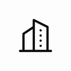 Poster - office tower building icon vector sign