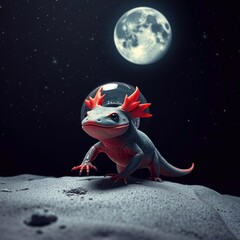 dragon on the moon