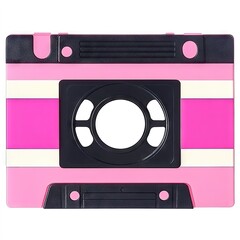 Sticker - pink cassette-shaped tablet case