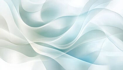Poster - Abstract Flowing Lines Background, Dynamic Curves and Subtle Highlights With Vibrant Blue Colors