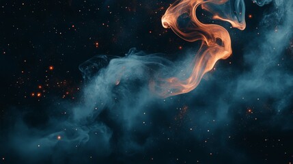 Poster - a magical golden dust pattern set against a black background. an exquisite golden art widescreen bac