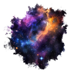 Wall Mural - A colorful and bright depiction of a cosmic nebula in space