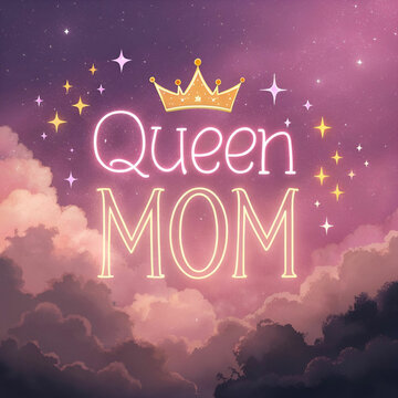 A fantasy-inspired Mother's Day banner with a dreamy, magical atmosphere and soft, glowing elements.