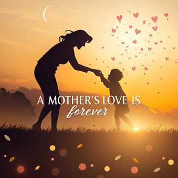 A heartwarming Mother's Day banner featuring a simple yet elegant design with soft colors and floral elements.