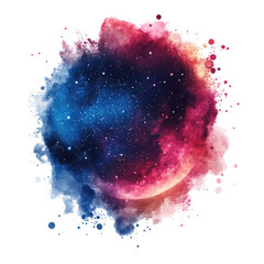 Wall Mural - A vibrant abstract illustration of a colorful cosmic space scene