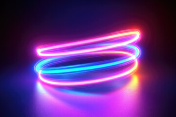 Poster - Colorful glowing lines create a dynamic background that suggests high-speed movement and energy in a dark setting