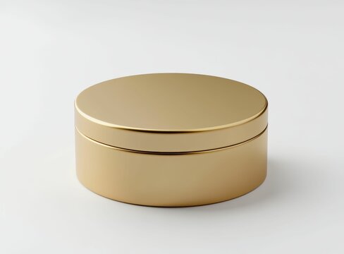 A 3D rendered gold podium designed for awards or product displays, set against a white background.