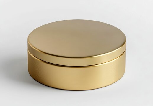 A 3D rendered gold podium designed for awards or product displays, set against a white background.