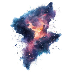Wall Mural - Abstract rendering depicts a colorful and expansive nebula formation