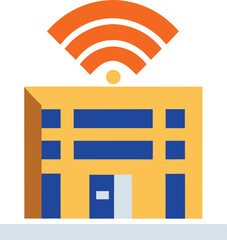 Fototapete - This 3D vector design shows a wifi symbol icon for wireless internet network communication