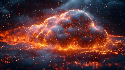 Wall Mural - cosmic explosion in a distant galaxy