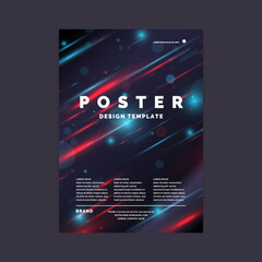 Fototapete - Beautiful poster, modern abstract background with geometric elements. Beautiful illustration for the design. Vector graphics. Colorful vivid illustration. A template for placing text and information.