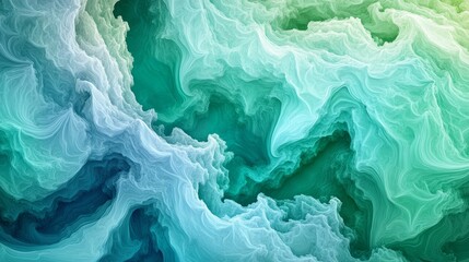 Poster - Soft, infinite ocean abstraction with a seamless green-to-aquamarine gradient, radiating peace and depth