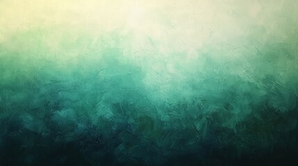 Poster - The essence of the ocean in an abstract form, with green gently fading into aquamarine in an endless, soothing gradient