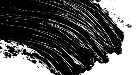 Poster - Brushstroke texture conveys the dynamic energy of creativity in a black and white composition, highlighting artistic expression and movement