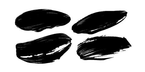 Poster - Expressive brushstrokes showcase bold contrasts and dynamic textures in black and white artistry
