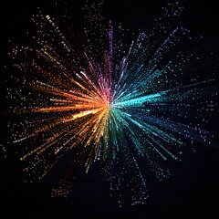 Poster - A colorful burst of keywords arranged like fireworks.
