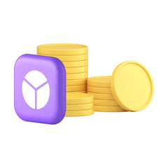 Poster - Money golden coin finance accounting budget analyzing 3d icon realistic vector illustration. Banking financial analysis statistic earnings expenses wealth profit investment savings chart graph