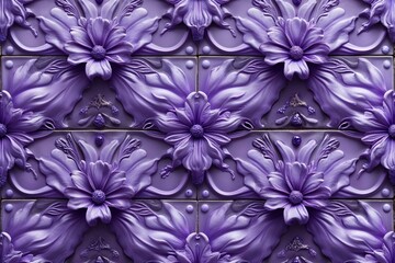 Poster - Stunning Lilac Tile Background with Texture and Pattern Design