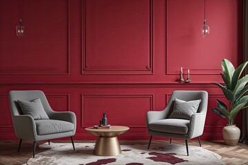 Poster - Vibrant Ruby Red Background for Eye-Catching Dynamic Wallpaper Design