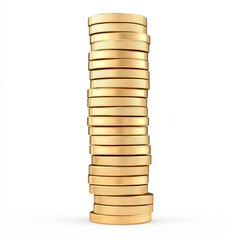 Poster - Concept of Wealth Management with a Single Neat Stack of Coins for Financial Illustration