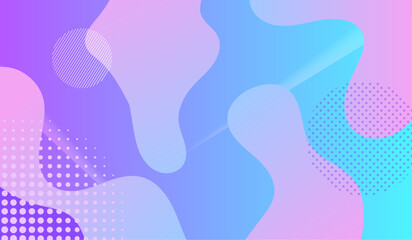 Poster - Dynamic Background. Geometric Paper. Pink Minimal Shape. Liquid Concept. Bright Screen. 3d Landing Page. Wavy Fluid Layout. Violet Dynamic Background