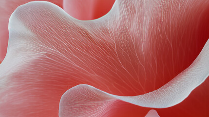 Leinwandbilder - close up macro shot of delicate rose petal reveals its velvety texture and intricate vein patterns, showcasing natural beauty and elegance of flower