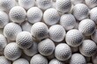© Yauhen - A close-up view of many white golf balls arranged in a pattern, creating a textured and repetitive background.