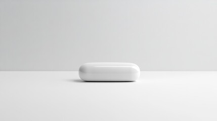 Poster - Minimalistic White Object on Clean Surface for Modern Aesthetic