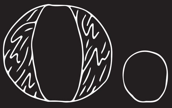 capital letter O and lowercase letter o hand drawn with curved white lines on a black background