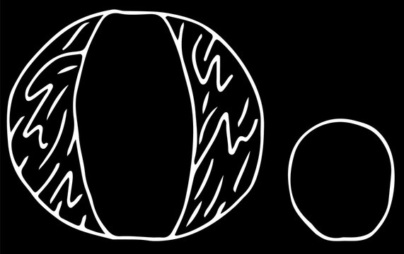 capital letter O and lowercase letter o hand drawn with curved white lines on a black background