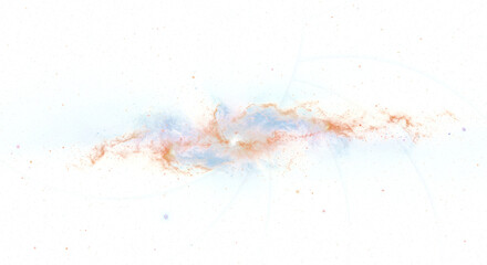 Wall Mural - cosmic space background of colorful nebula and stars on sky isolated on transparent. png, cutout, or