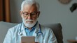 © Yuparet - Embracing Telehealth: Elderly Patient Booking Digital Doctor Visit via Mobile App for Online Consultation on Modern Healthcare Technology Platform