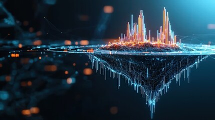 Poster - A floating island of digital graphs and data streams.