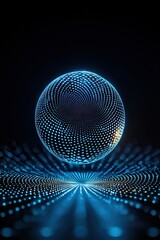 Poster - A glowing digital sphere representing global ideas.